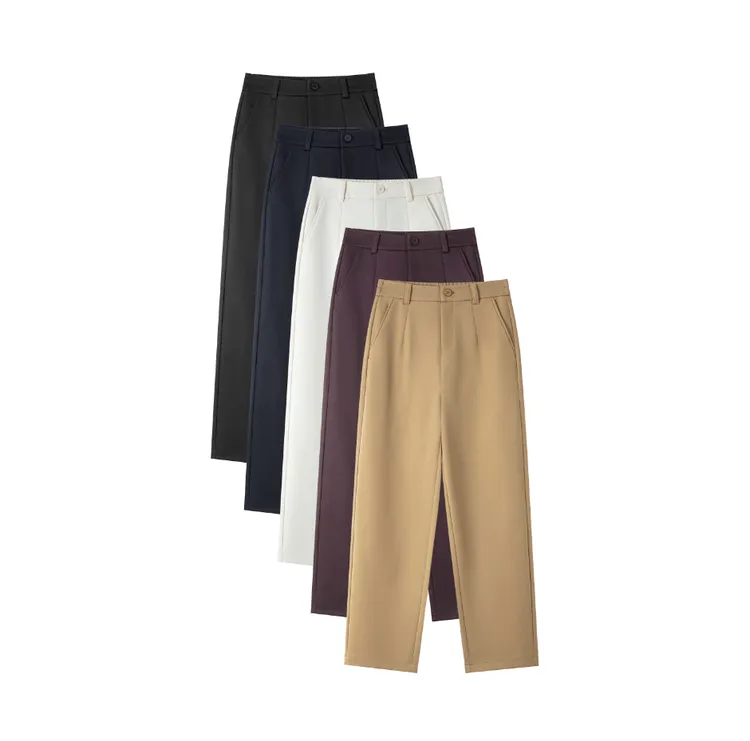 【二姐专属】秋季新款百搭显瘦韩版百搭九分休闲直筒裤遮肉不易皱