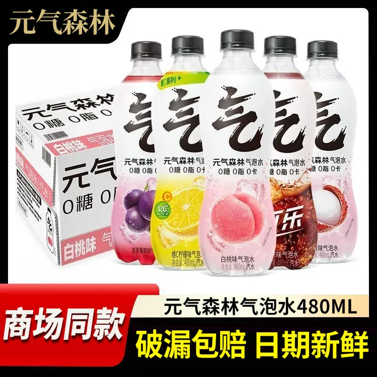 15瓶】元气森林气泡水480ml多口味0糖休闲追剧聚餐夏日网红饮料