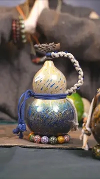 【闪购商品】WN163漆艺酒葫芦不包手串及旋转底座