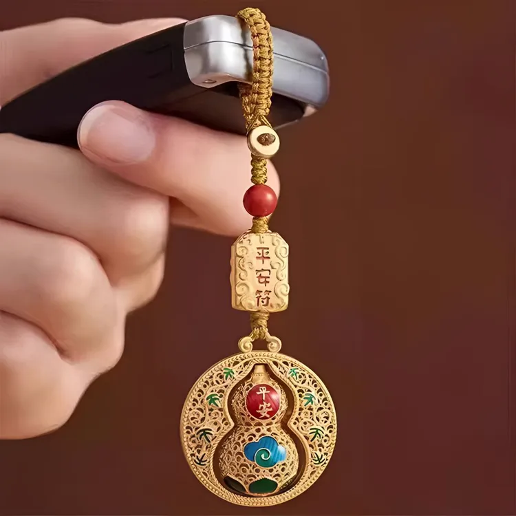 【先生推荐】蛇年创意平安葫芦钥匙扣钥匙挂件福禄链挂饰驾车用品