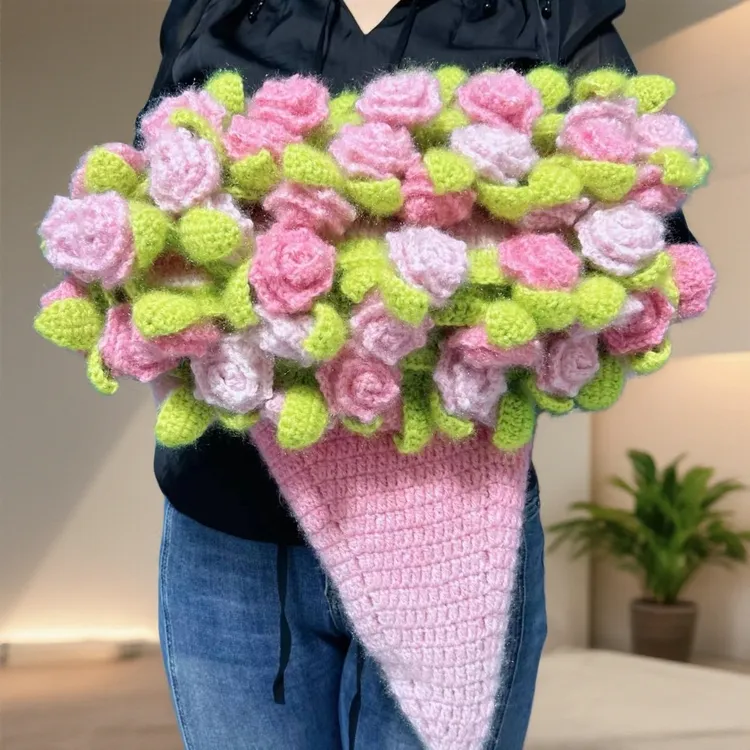 凤羽绒渐变色花毯 中粗线 秋冬季 DIY编织材料包时尚百搭