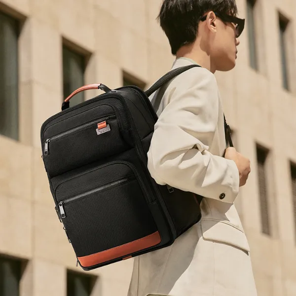总裁包高端双肩包男士经典弹道尼龙商务通勤大容量电脑书包
