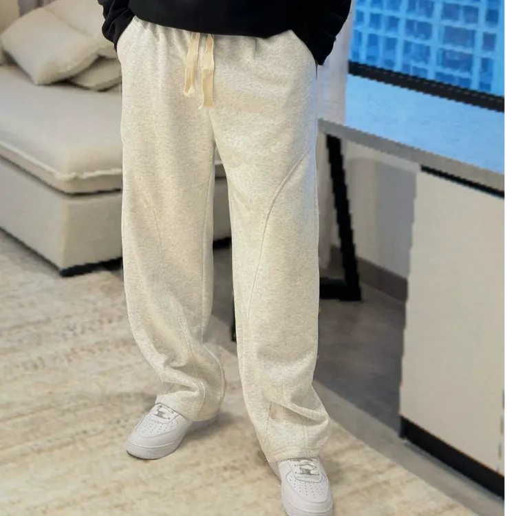 男款秋季美式黑色弯刀卫裤休闲卫裤百搭宽松