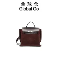 【全球仓Global Go】麂皮绒拼接凯莉翅膀包大号CK25840P咖色