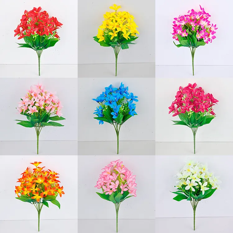 仿真婚庆多头把束百合花束假花水仙手捧花婚庆家居装饰工程绢花