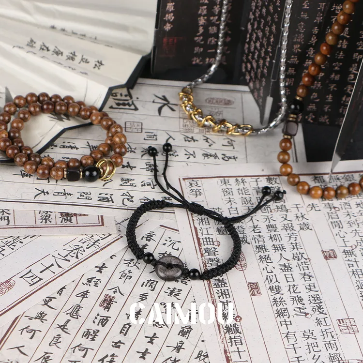 CAIMOU 钛钢手链 【达人专属】金棘项链平安扣手链网红款手串锁骨链