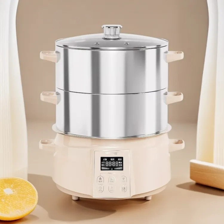 sanmsie山姆斯32cm多功能触摸屏电不锈钢家用蒸箱厨房专用