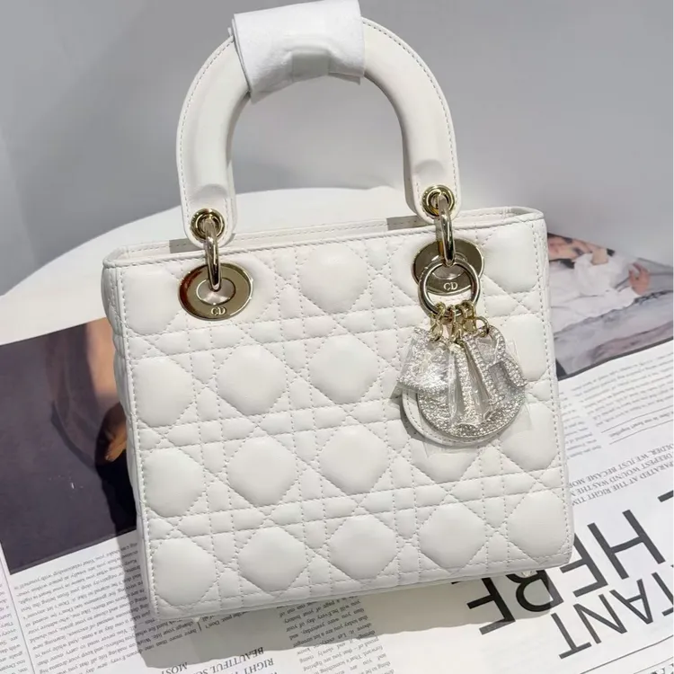 未使用 DIOR/迪奥 【26年早春】戴妃四格白金钻扣 大全套