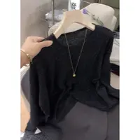 3369【彩点小卷边软糯针织衫】巨百搭秋季新款女士薄款打底上衣