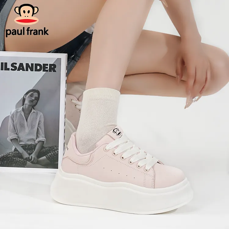 大嘴猴女鞋厚底小白鞋增高女鞋2025秋季新款松糕厚底百搭鞋子女款