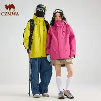 骆驼骑师冲锋衣男女款三合一可拆卸外套情侣户外防风防水连帽夹克