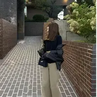 蘑糯米四季厚度+轻微磨毛卡其色休闲裤 467