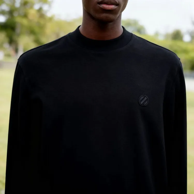 冬季加绒保暖T恤秋冬打底衫男T恤圆领简约新款百搭男士印花长袖