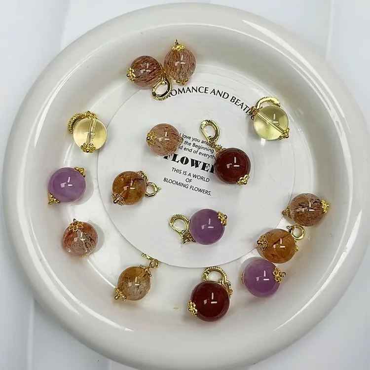 水晶海蓝宝多宝DIY提溜吊坠