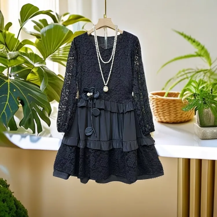 2025大码女装胖妹妹新款显瘦气质潮流遮肉洋气韩版时尚优雅连衣裙