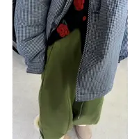 李豆儿 小众定制 直筒加绒加厚可束角卫裤