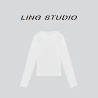 LING/STUDIO『轻漫调​』秋冬季百搭显瘦时尚圆领长袖打底T恤5091591