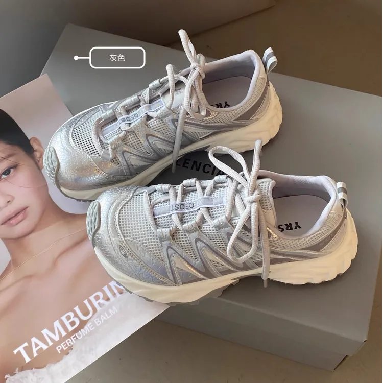 “有氧计划”歪头超轻运动鞋徒步户外感透气厚底老爹鞋百搭时尚休闲