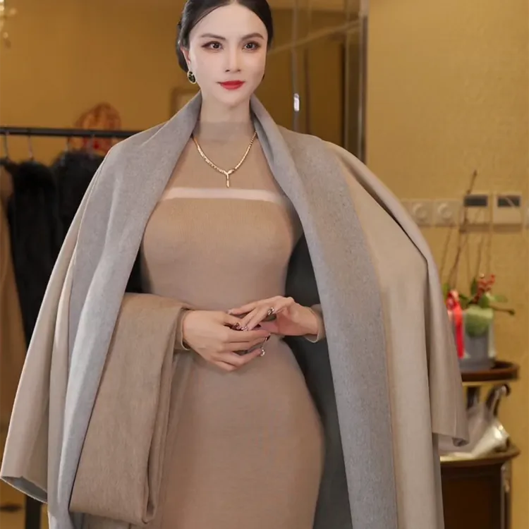 魏元高定/套头款性感微透秋冬款高领半高领修身连衣裙-1085