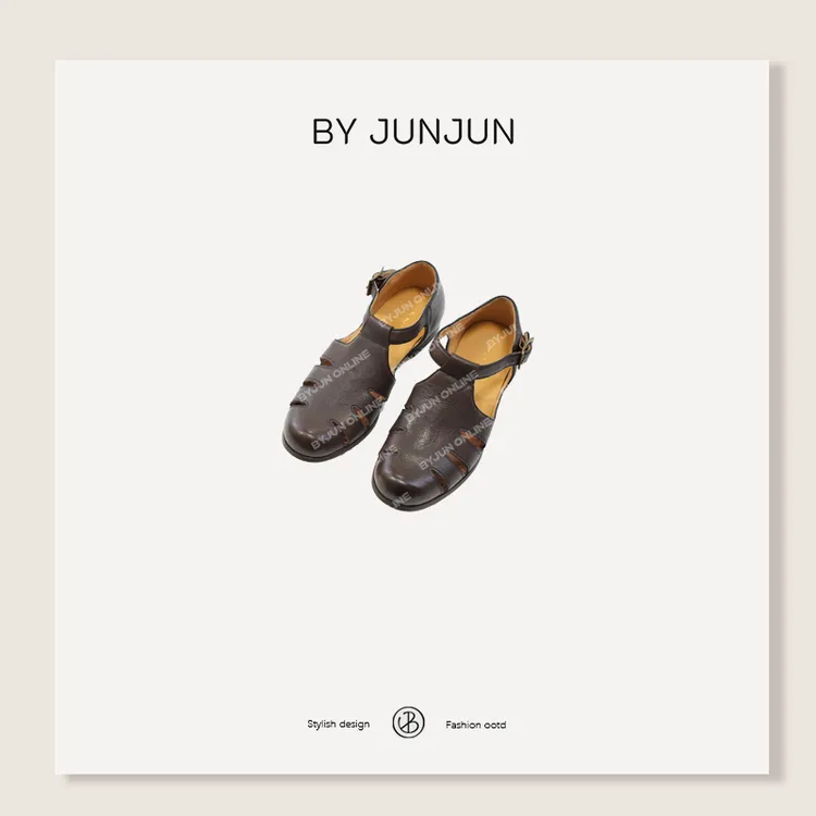 BYJUNJUN珺珺高级定制欧美老钱风胎牛皮手工鞋
