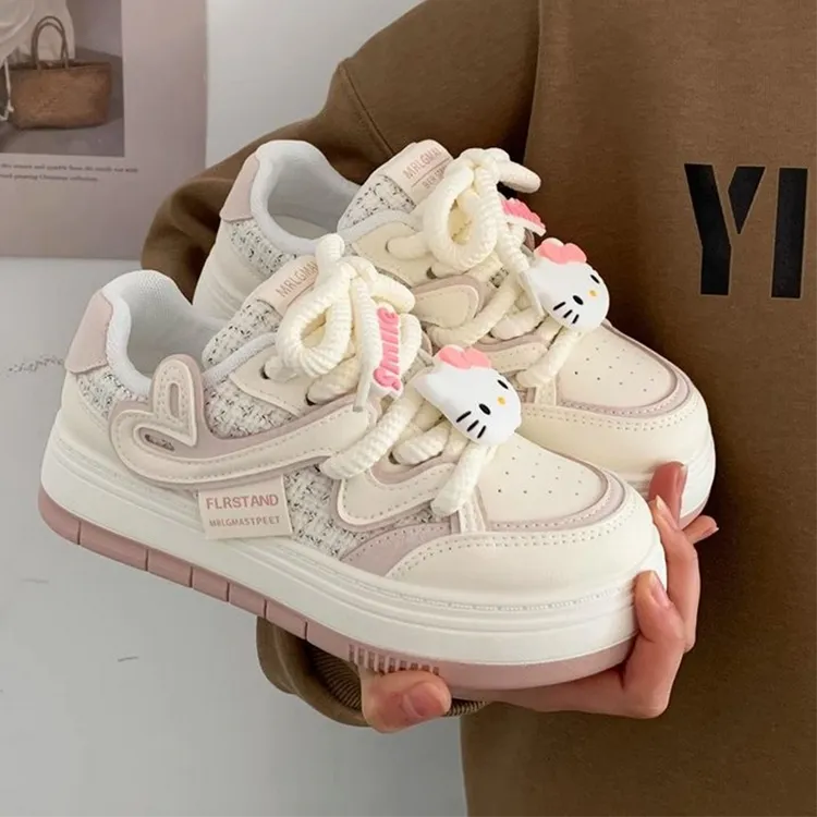 女童单鞋2025新款春秋软底透气百搭运动鞋中大童小众学生防滑板鞋