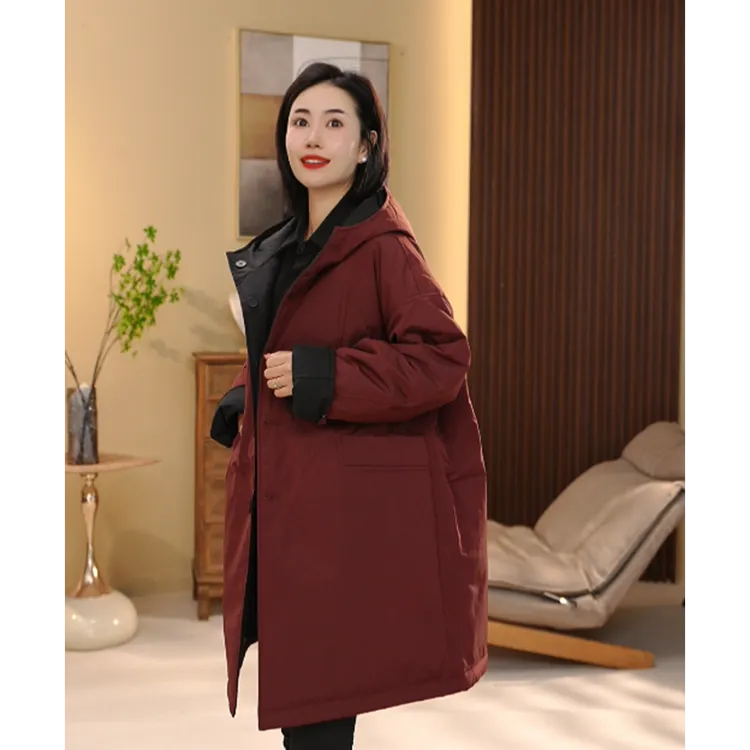 BEIJU 2025新款时尚气质百搭宽松显瘦轻奢洋气两面穿棉服女4525