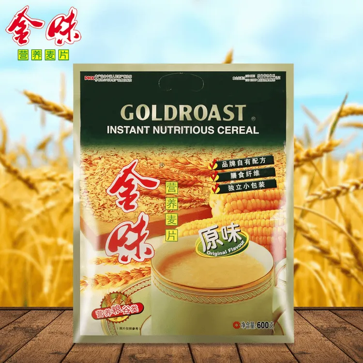 金味 原味营养麦片袋装600g/420g独立小包冲饮速溶懒人早餐即食