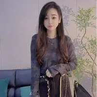 丹丹精选--8957新款圆领晕染全身烫钻装饰长袖上衣