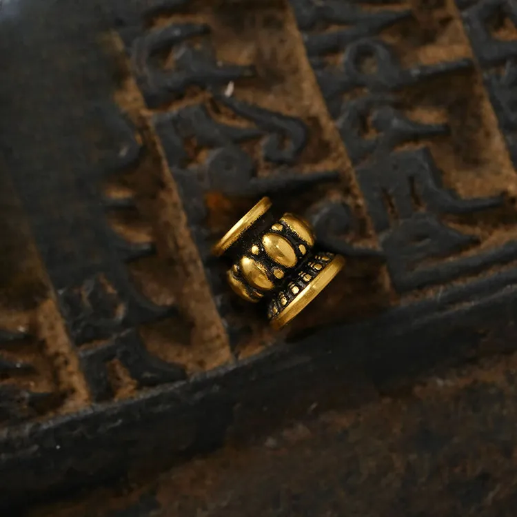 精致百香籽手串金色配饰隔珠柏香籽佛塔复古百搭DIY材料小众首饰 