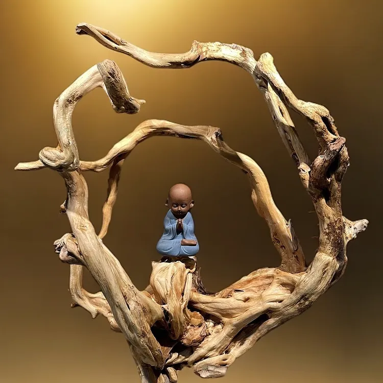 创意杜鹃根雕天然风化枯木家居客厅酒柜玄关民宿禅意古风装饰摆件