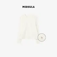 MDSL·时尚欧货极简风不规则纯色宽松简约T恤#02457