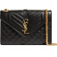 99新 YSL/圣罗兰 黑金鱼子酱信封中号