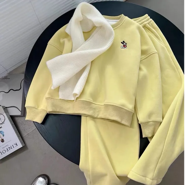 女童春装套装2025新款洋气儿童裙裤两件套时髦春季大童装网红卫衣