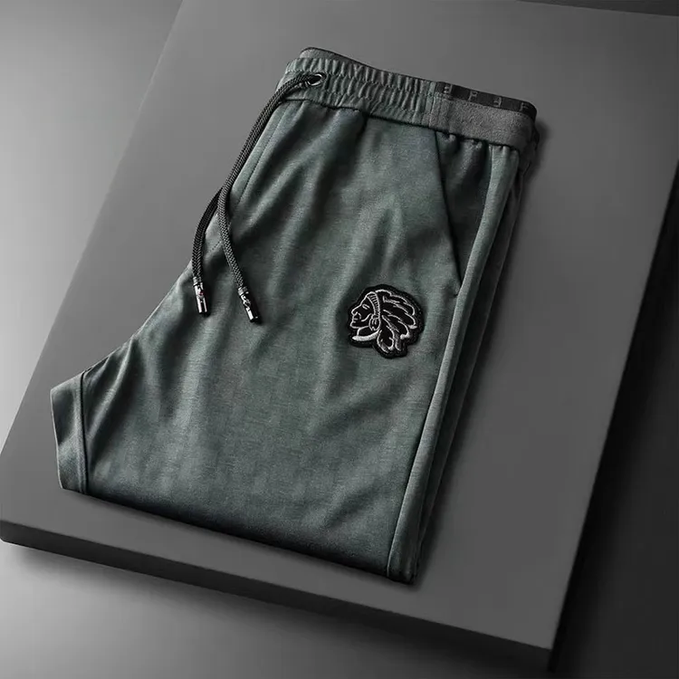 希敦纽勒夏季九分裤高弹力男士休闲百搭裤超薄速干卫裤松紧腰长裤