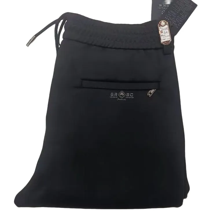 【968】品质宝宝绒男士松紧腰休闲裤弹力商务免烫