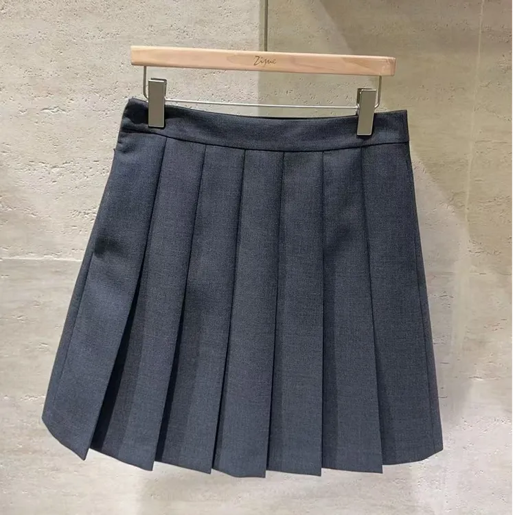 GINAYOLAN/瑾颜【私服系列】秋冬减龄灰色短百褶裙