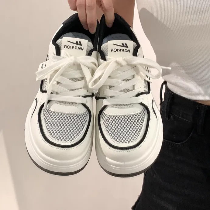 回力女款小白鞋夏季新款薄款百搭软底板鞋网面透气厚底板鞋女夏季