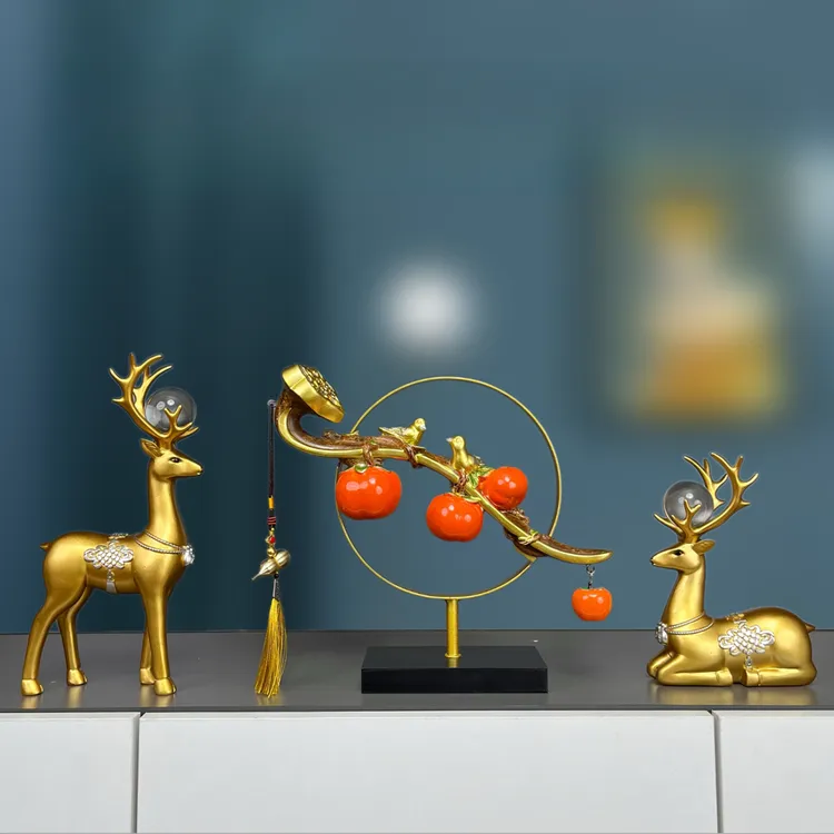 新中式创意事事如意客厅玄关电视柜乔迁礼品酒柜摆设书房装饰摆件