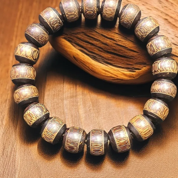 龙血金丝竹实心竹11+镶铜镶椰壳单圈