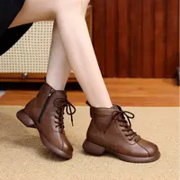 【粉丝福利】秋冬复古百搭时尚保暖舒适软底软面短靴6070