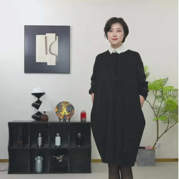 【U.M】破茧廓形设计款宽松藏肉圆领卫衣裙