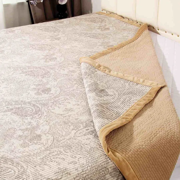 秋冬保暖新款双面莫代尔婴儿绒床盖冬季加绒加厚卧室榻榻米床单