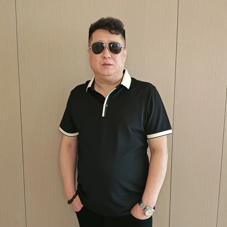 男士夏季时尚加肥加大商务休闲短袖POLO衫纯色翻领半袖大码男装DJ