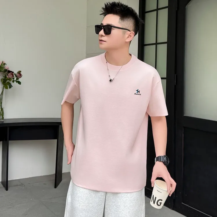 WAG“莱卡液氨”精品短袖夏季新款圆领刺绣休闲凉感半袖T恤-6775