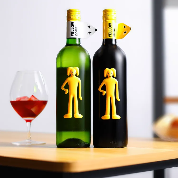 正品原瓶进口智利大黄狗葡萄酒红酒网红西拉干红长相思干白葡萄酒