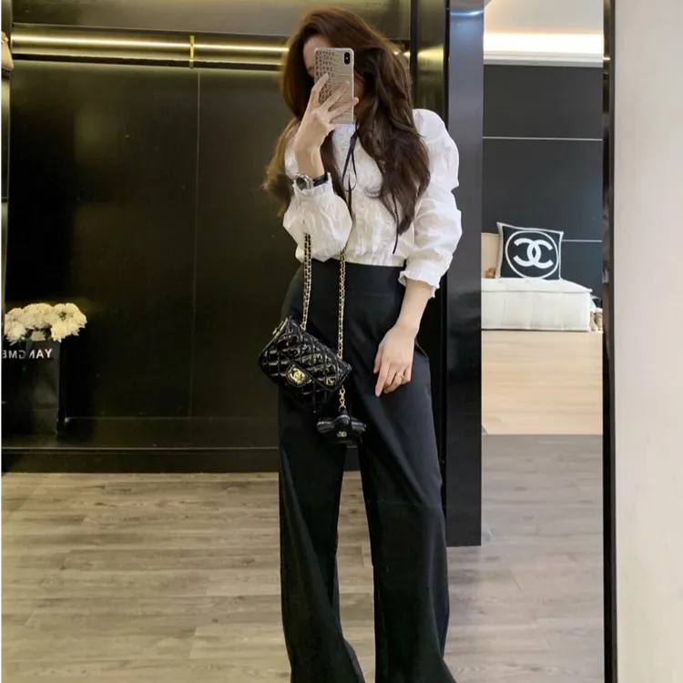 白色衬衫夏季2025新款法式时尚高级感蕾丝花边气质别致衬衣春季