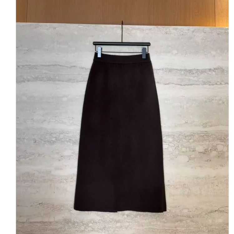 TANTAN 气质时尚百搭中长款羊毛半身裙4037