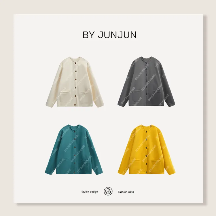 BYJUN冬季 两面穿摇粒绒外套极简风高级感保暖上衣
