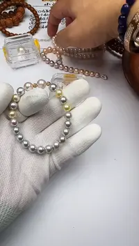 18K金镶嵌手串淡水珍珠淡水珍珠 手串