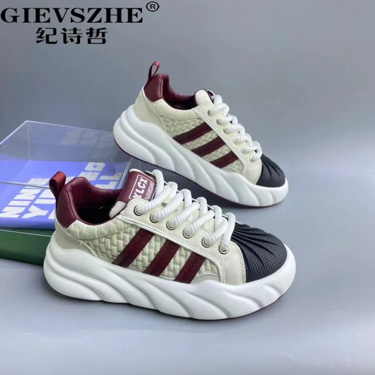 纪诗哲女鞋潮流老爹鞋女秋冬新款时尚厚底增高德训鞋女士运动鞋